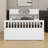 Platform Bed Frame With Storage Bookcases And Shelves,Four Drawers-114217348
