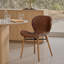 Chaise en similicuir et bois massif-64676486