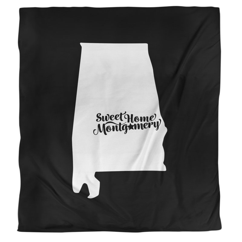 Housse de couette alabama montgomery, Housse de couette pour grand lit, Noir