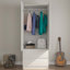 Armoire-penderie à 2 portes avec tiroirs H 78,74 po