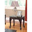 Table basse 3 pièces avec pieds en cabriole de style cerisier foncé de style traditionnel et table basse 1X