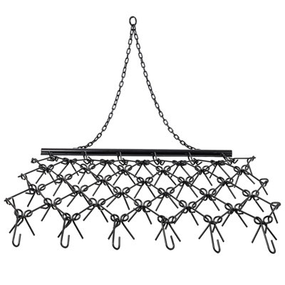5FTX4.5FT Heavy-Duty Steel Drag Harrow,Field Leveling Chain Rake,Compatible with ATV UTV Compact Utility Tractors,Black Coated Durable Construction