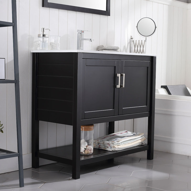 Meuble-lavabo simple 36 po avec lavabo, Espresso