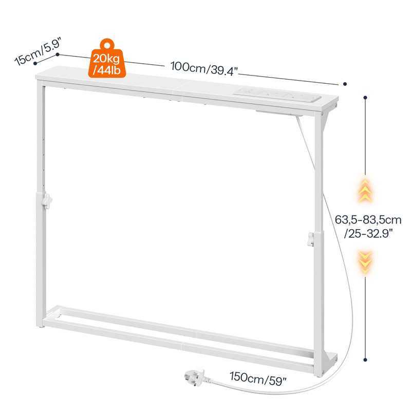 100cm Console Table, White
