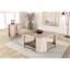 1 table basse de style moderne avec roulettes attachées avec rangement ouvert et structure en bois d'hévéa