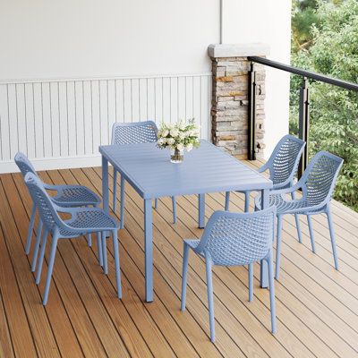 6-Person Outdoor Rectangular Dining Set