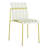 4-Pack Modern Striped Block Chairs - Waterproof PP Seat & Sturdy Metal Legs, Indoor/Outdoor Dining Set For Patio, Balcony, Café-2138429553