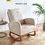 Chaise berçante moderne en lin 27,56 po
