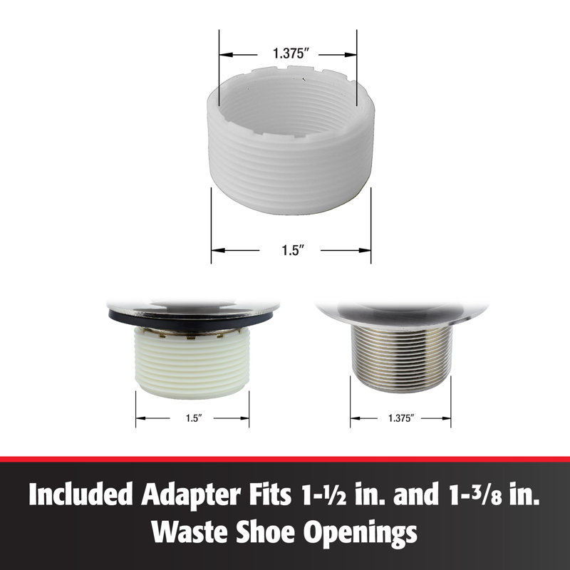 Drain Stopper Tub Drain With Overflow, Polished Chrome