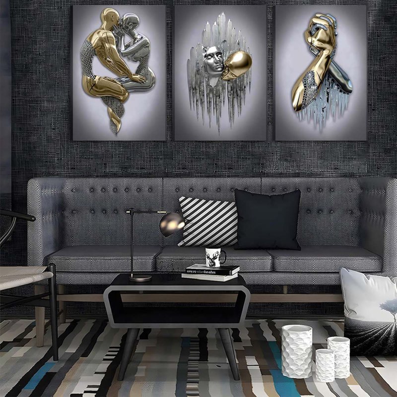 3 Piece Wrapped Canvas Print, 60" H x 40" W