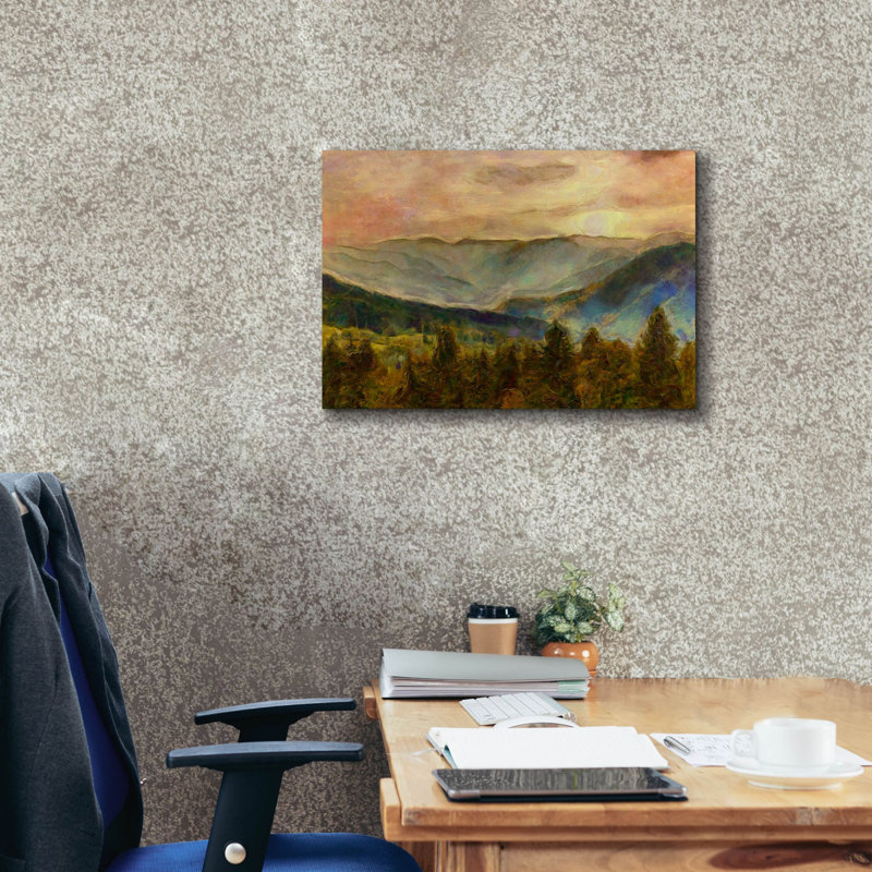 «Into The Valley 3» par Alonzo Saunders, art mural sur toile, 26 po x 18 po, H 18 po x l 26 po