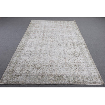 Large Vintage Turkish Oushak Rug in Muted Tones with Tassels Ideal for Salons and Boho Decor