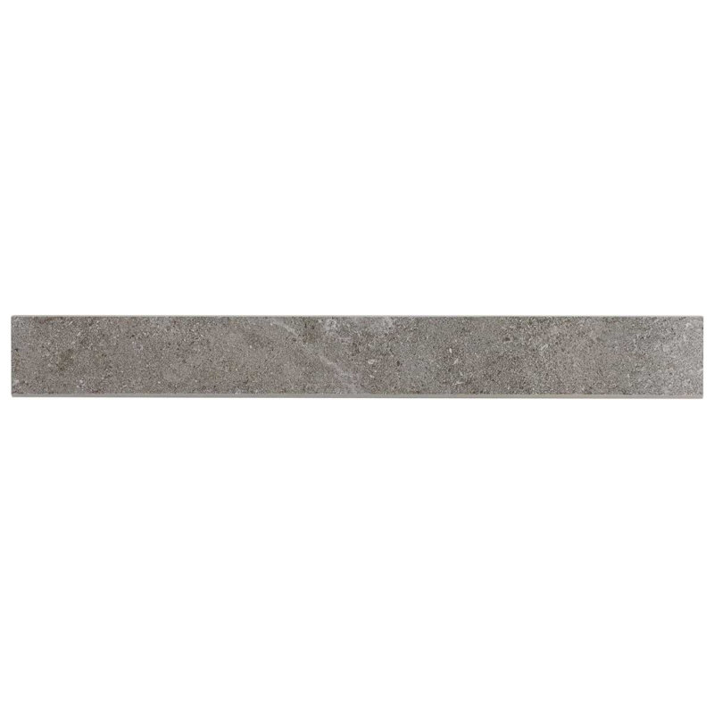 New Rock 3X24 Matte Porcelain Bullnose, Fossil Dark Gray
