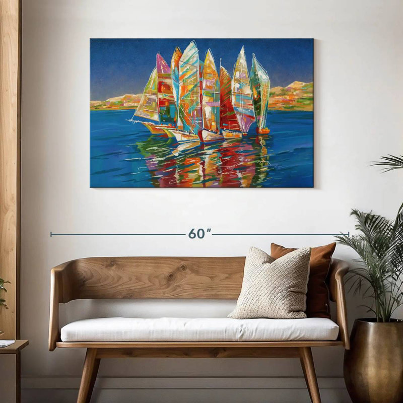 Mehar Autumn Regatta Boats, 30" H x 45" W