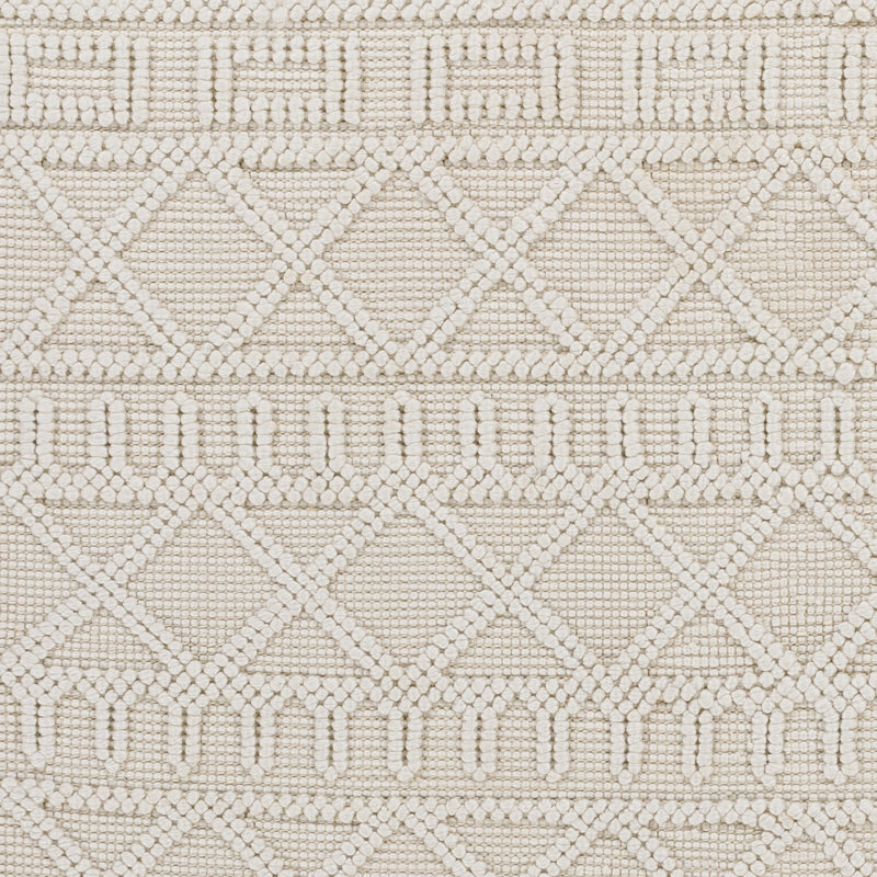 Geometric Area Rug in Beige, Rectangle 8' x 10'
