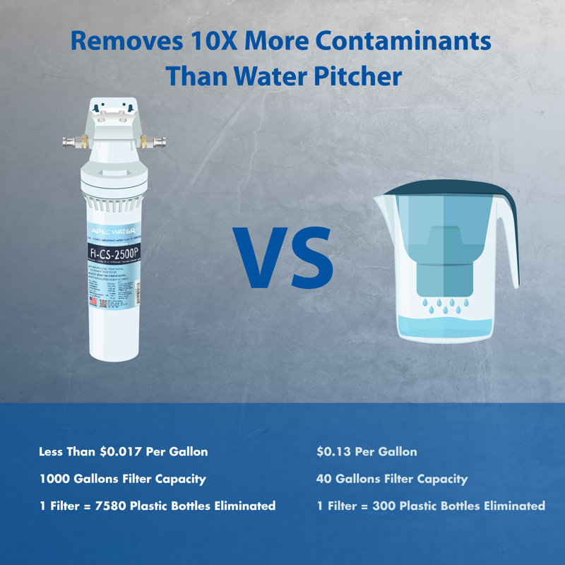 High Capacity Under Sink Water Filtration System with Scale Inhibitor