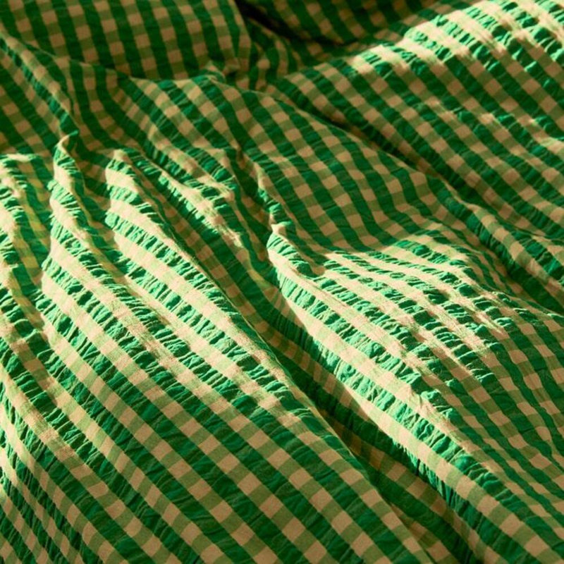 Baek And Bolge Duvet Cover, Green/Sand, Queen Duvet Cover + 2 Standard Pillowcases