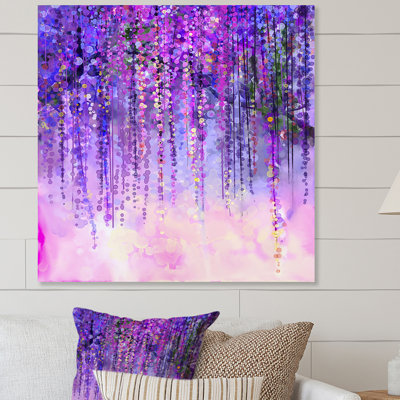 Spring Purple Flowers Wisteria Tree In Blossom " Spring Purple Flowers Wisteria Tree In Blossom "