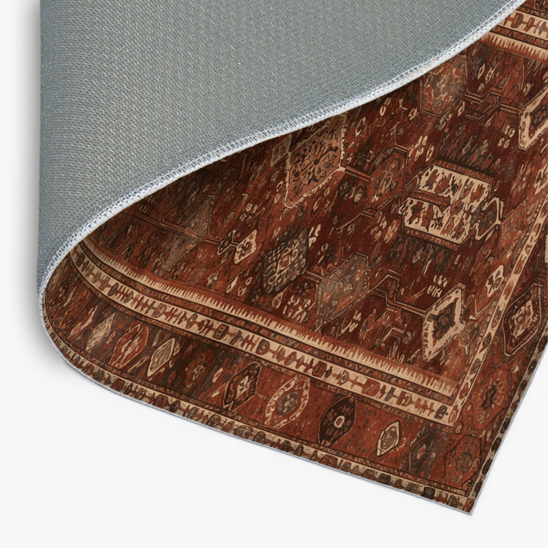Turkish Brown Indoor and Outdoor Area Rug, Rectangle 2' x 3'