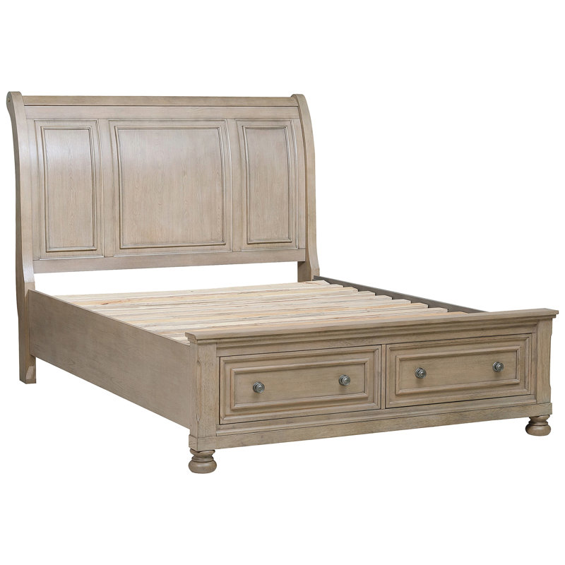 Caiden Storage Bed, California King, Wire/Brushed Gray