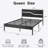 Kempst Queen Bed Frame with Wood Headboard and Footboard, Farmhouse Industrial Black Platform Bed with Under-Bed Storage, Mattress Foundation with Heavy Duty Slats Support, No Box Spring Needed, Noise Free, Easy Assembly-764581690-734330215