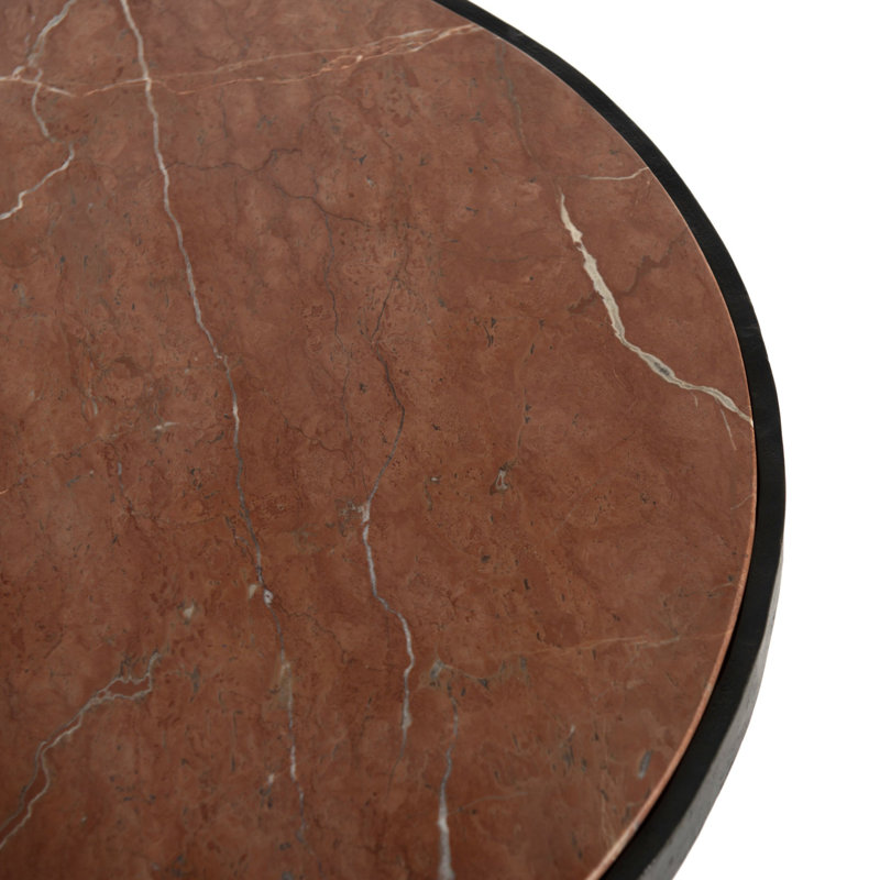 Billings End Table, Rust Top/Gray Base