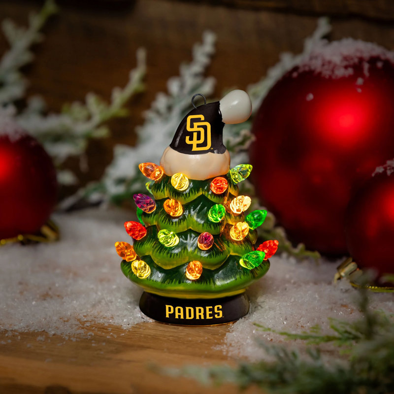 Sapin de Noël miniature DEL San Diego Padres de 10 cm