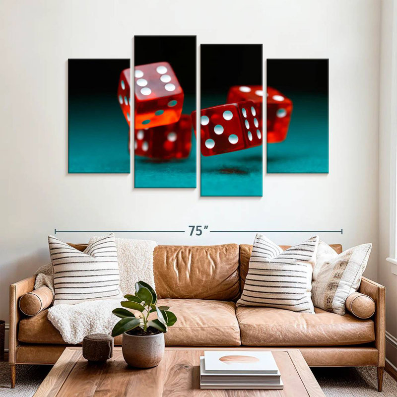 Rolling Dice, 42" H x 68" W