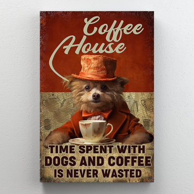 Impression sur toile, "Lanazia Time Spent With Dogs And Coffee"