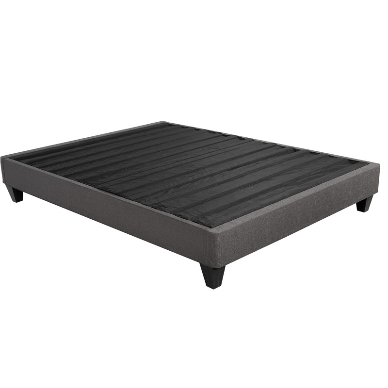 Dark Grey, Queen Size, Upholstered, Platform Bed Frame, Modern Style, Can Be Installed On Soft Linen Upholstery Size Grey Upholstered Bed, Contemporary Easy Assembly,
