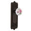 Egg & Dart Plate with White Rose Porcelain Door Knob-1477385156