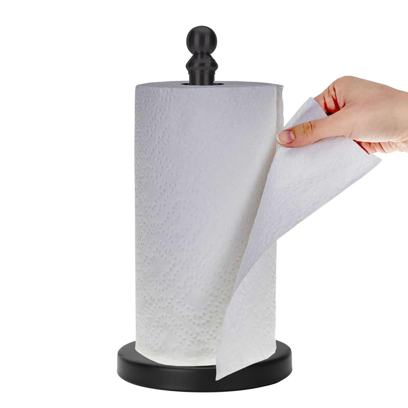 Porte-rouleau de papier essuie-tout debout, Black