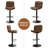 Double-Layer Upholstered Swivel Adjustable Height Bar Stool (Set of 3)-2069916370-2069916367
