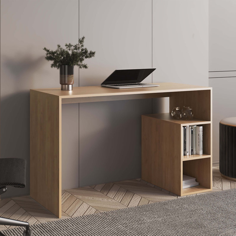 Solid 47" Wide Four Shelves Writting Desk