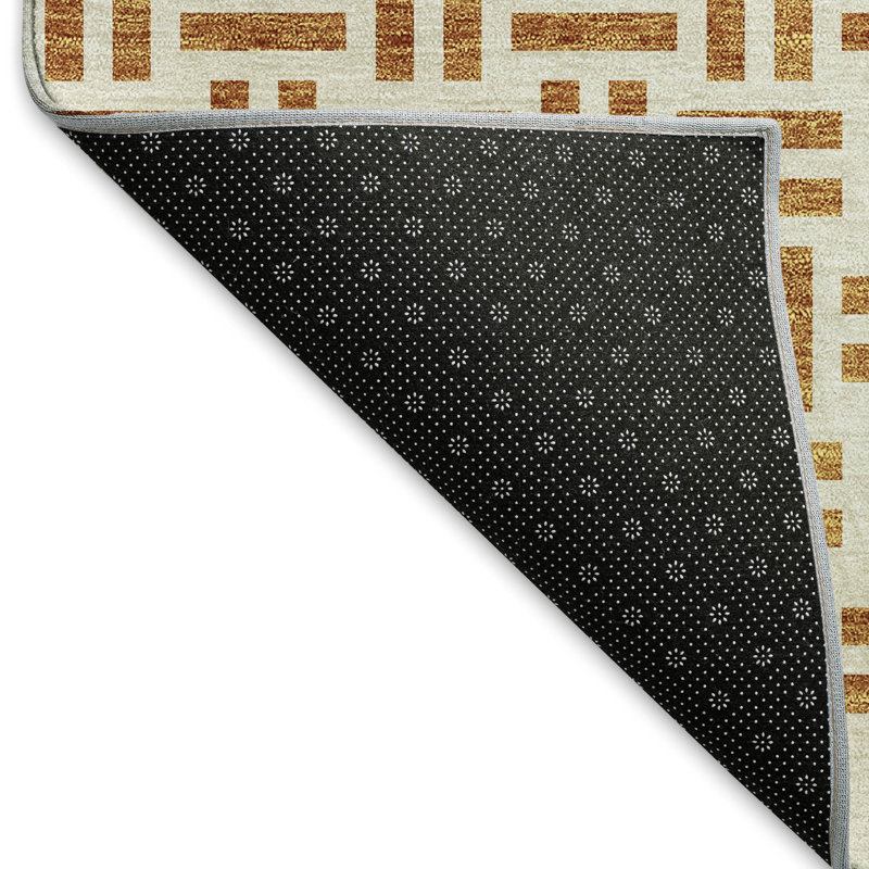 Tapis en cuivre Prisco lavable à la machine de qualité supérieure, Rectangle 10 pi x 14 pi