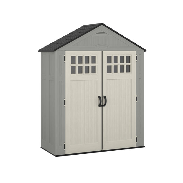  Rubbermaid 7 x 7 Feet Weather Resistant Resin Outdoor Storage  Shed + 34 Inch Garden Tool & Sports Storage Rack for Sheds : Patio, Lawn &  Garden
