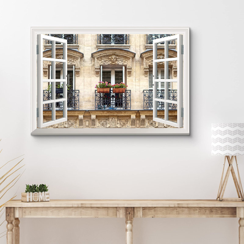 "Vue de fenêtre de l'architecture italienne, nature, photographie de villes, réalisme, paysage rustique" sur