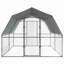 Cage à poulet avec toit et porte en acier galvanisé Fraz