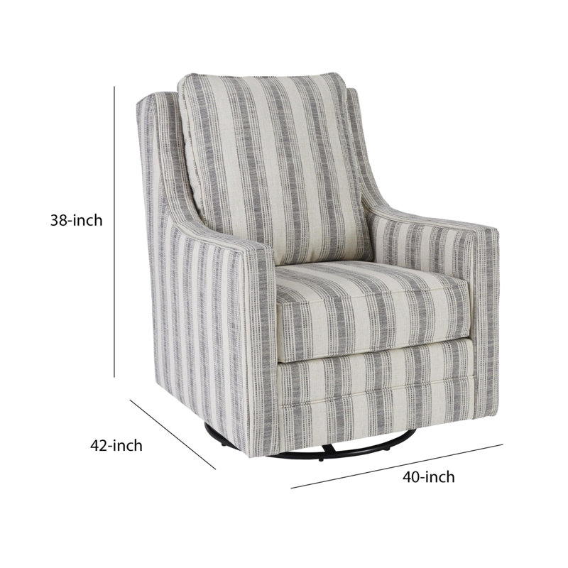 Fauteuil tournant Bourdeau, Gris / blanc