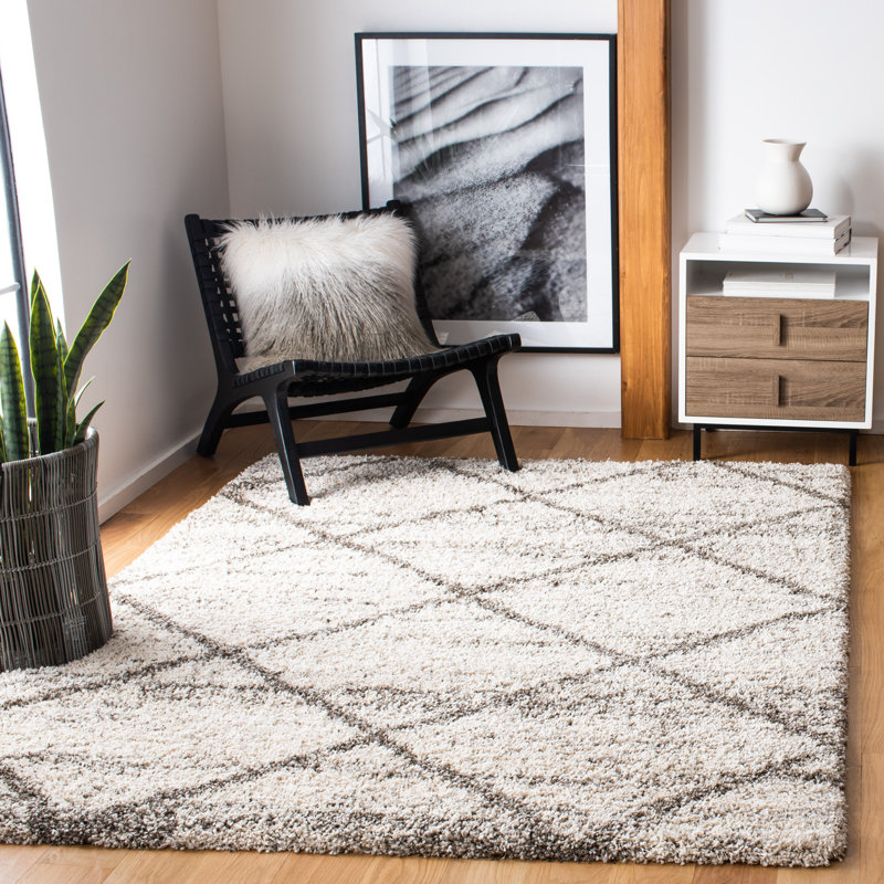 Cotswald Performance Geometric Rug, Rectangle 9' x 12', Beige/Gray