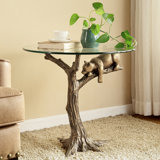 Glass Top End Table