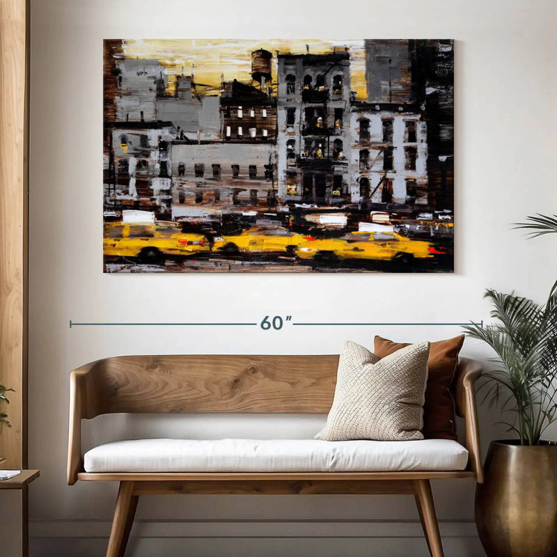 Sireci Yellow Cabs, 34" H x 51" W