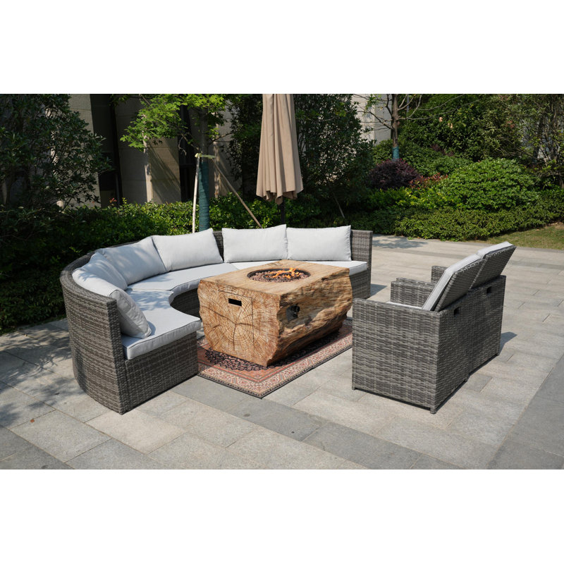 8 - Person Patio Conversation Set with Cushions