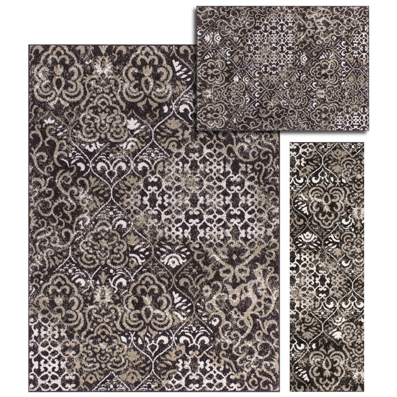 Cedar Creek Floral Indoor Rug, Rectangle 3'11" x 10'6"