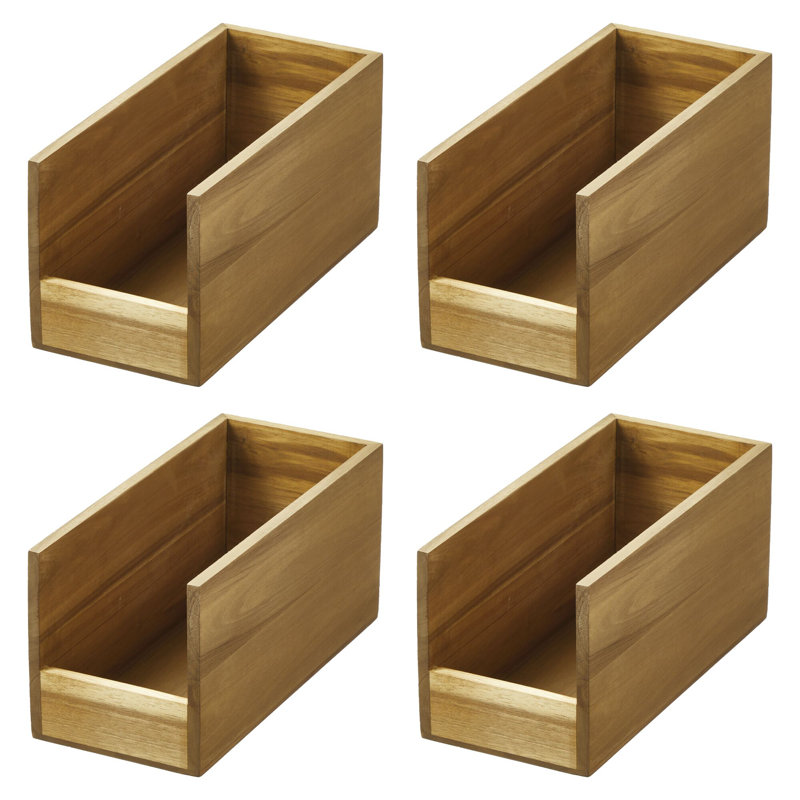 Panier à ustensiles en bois d'acacia iDesign