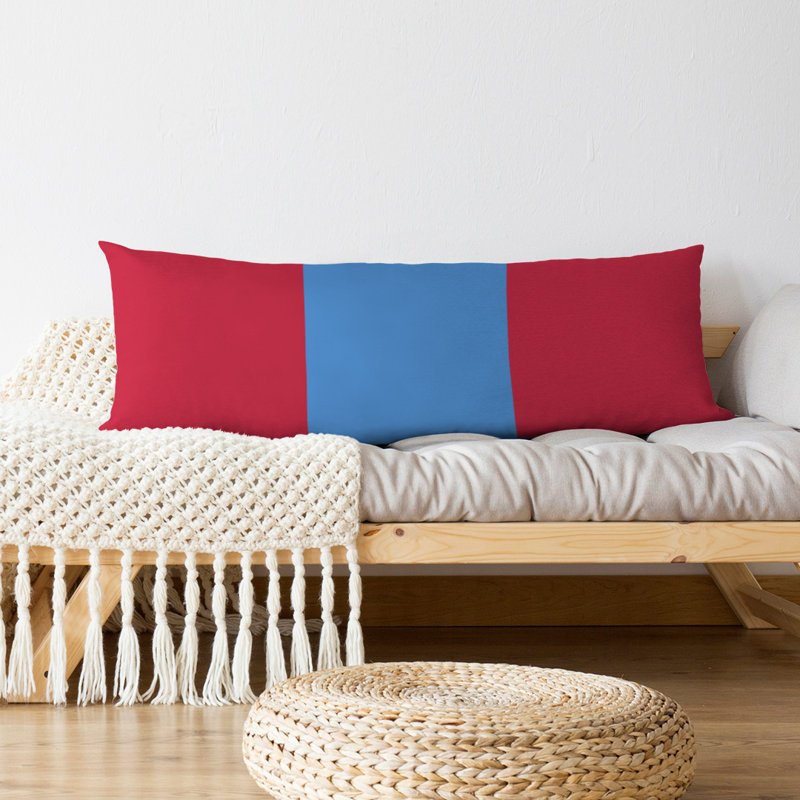 Polyester Medium Pillow, Red/Blue, Houston 
