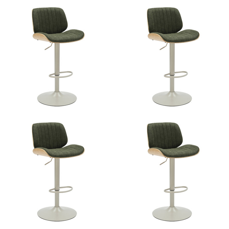 Ensemble de 4 tabourets de bar Westerfield, Vert