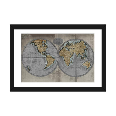 « map of the world », impression sur toile