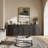 Set of 3 Sideboard Cabinet w/Wood Doors & Shelf, Ebony-2060301677
