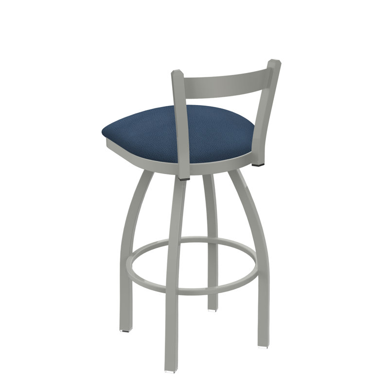 821 Catalina Low Back Swivel Bar Stool, Anodized Nickel, Rein Bay, Counter Stool (25" Seat Height)
